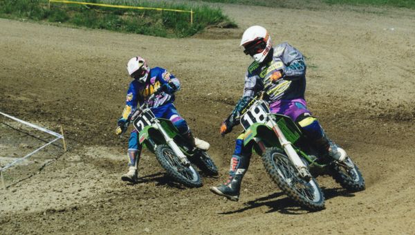 Toni Gröning (18) ja Niko Kalatie (21) SM 125 Karkkila 1995